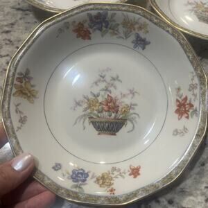 Antique Haviland Soup Bowls 5 Piece Limoges Coromandel 7.75 in READ DESCRIPTION